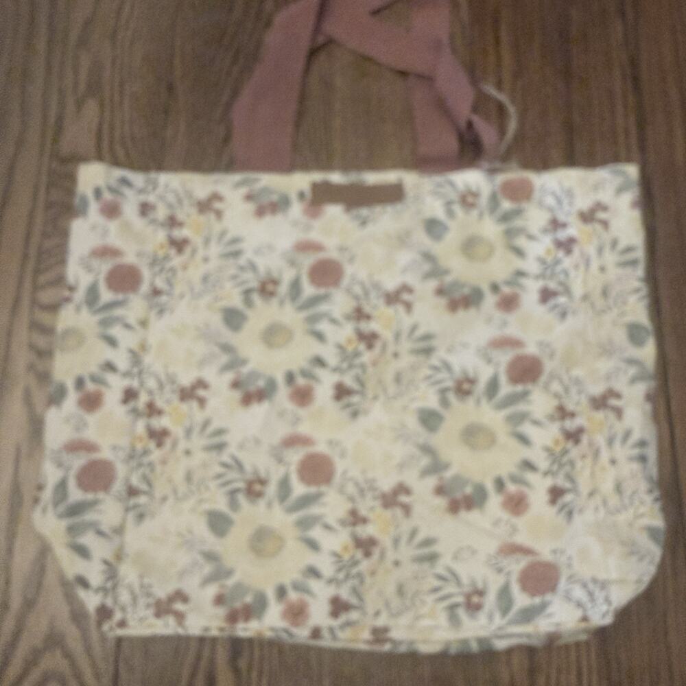 Laura Ashley Canvas Tote Bag Floral NWOT Cottagecore Shopper THE FARMHOUSE